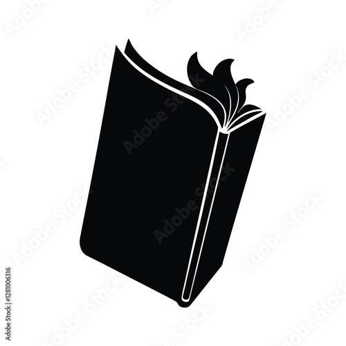 black book with a bookmark