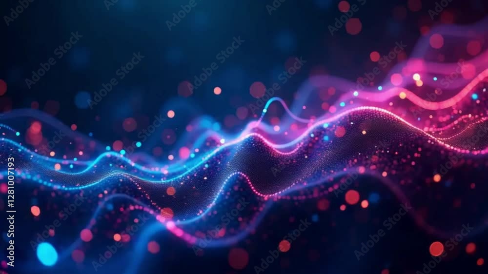 Abstract Futuristic Neon Light Loop Flow - Tech Energy Animation Abstract Futuristic Neon Light Loop Flow - Tech Energy Animation