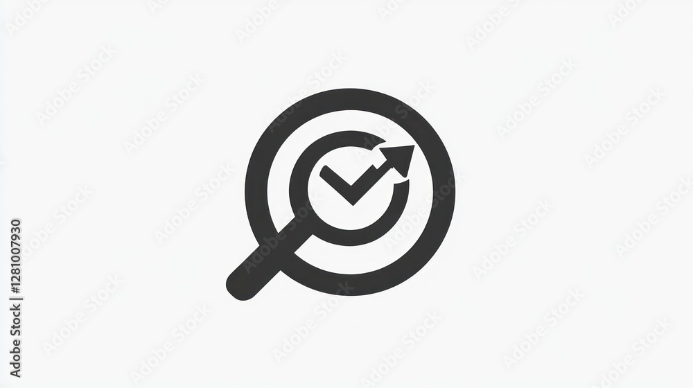 Magnifying Glass with Upward Trend Arrow: Symbolizing Growth, Progress, and Optimized Search Results Magnifying Glass with Upward Trend Arrow: Symbolizing Growth, Progress, and Optimized Search Results