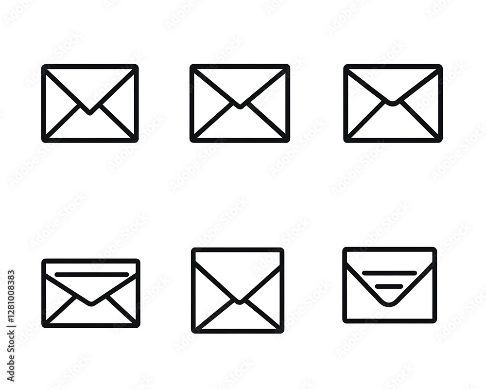 Email Icons, Various Envelope Styles Email Icons, Various Envelope Styles