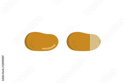 potato icon flat design vector