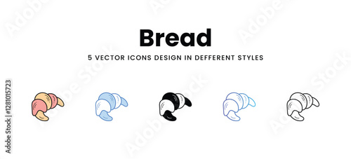 Bread vector icons set stock illustration