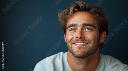 attractive smiling young man