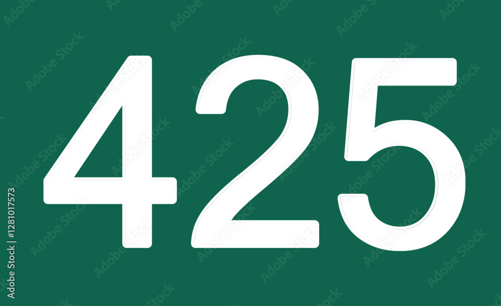 425 on a green canvas. The identifier of a player in the deadly Squid Game. 425 on a green canvas. The identifier of a player in the deadly Squid Game.