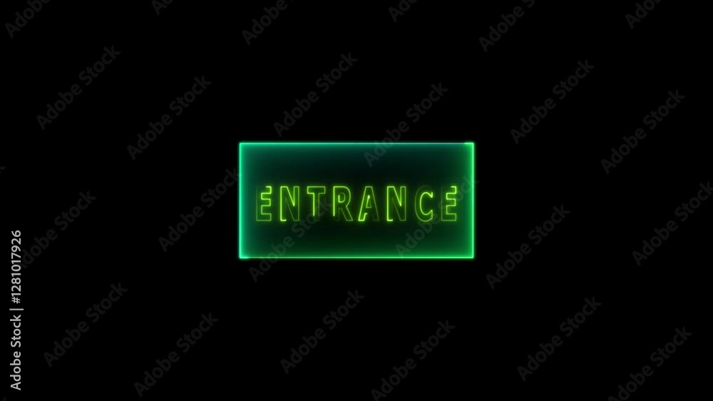 entrance sign brick wall neon electric text element glow entrance sign brick wall neon electric text element glow