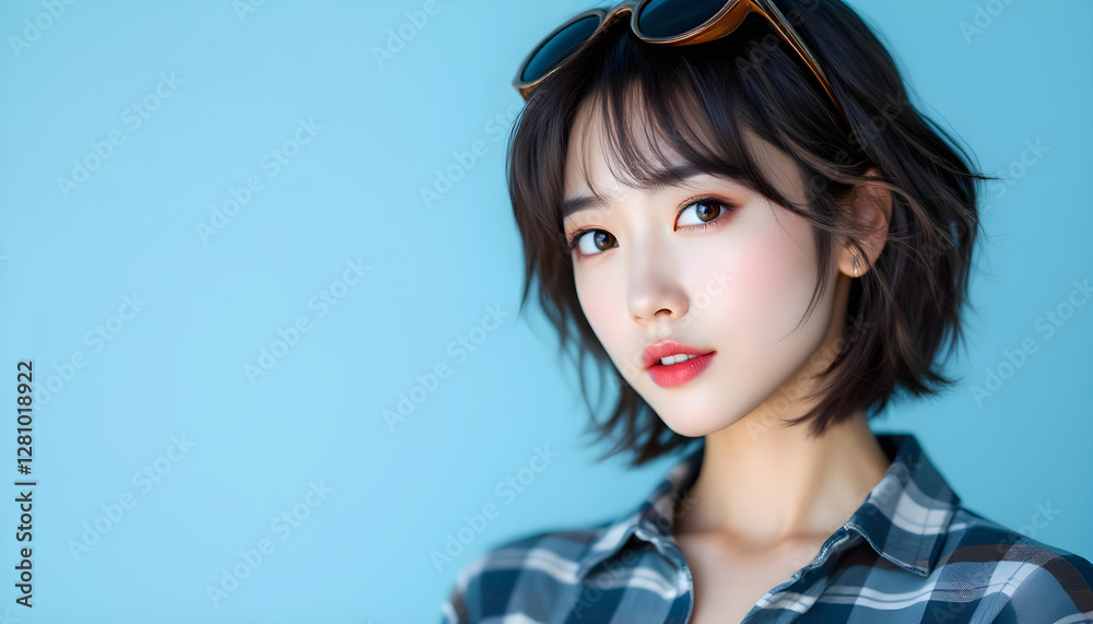 Fototapeta premium ファンタジーストーリー（アザーブルーの色彩を纏った女性）