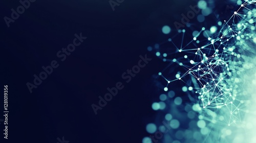 Wallpaper Mural The structure of a network connection serves as a backdrop for a business event, incorporating elements of science and big data digital backgrounds, all presented in a 3D rendering Torontodigital.ca