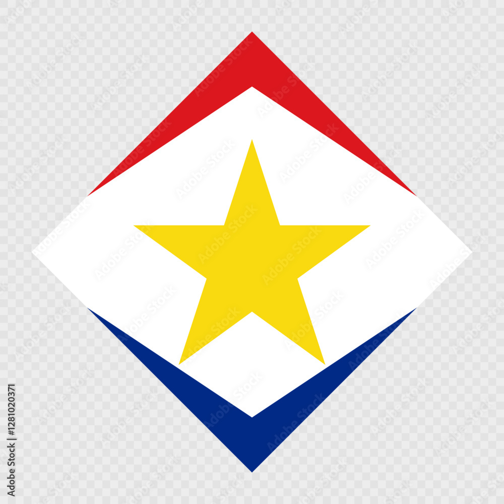 Saba rhombus flag. Vector illustration. Saba rhombus flag. Vector illustration.