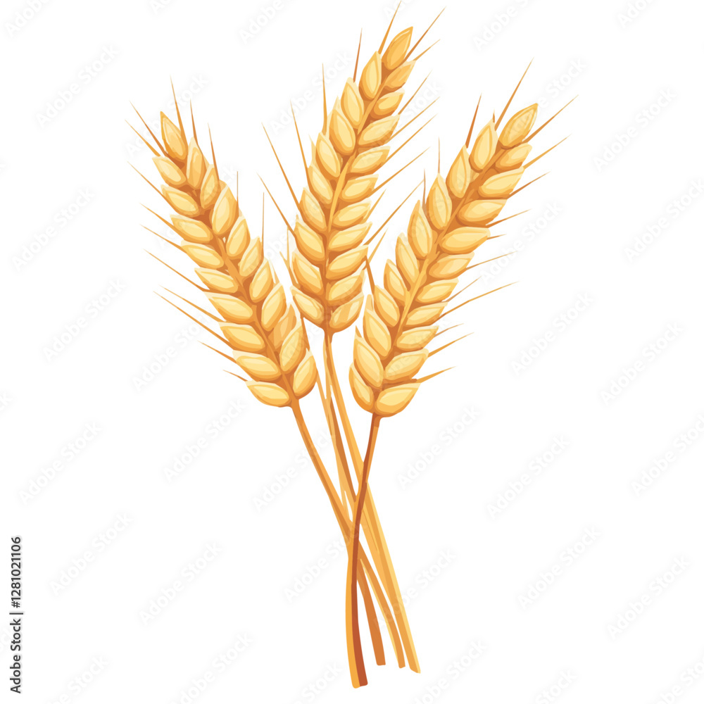 Flat vector barley, minimalist design, isolated on a white background.
Flat vector barley, minimalist design, isolated on a white background.