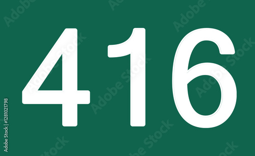 416 against a green field. A symbol of the reality in the Squid Game.