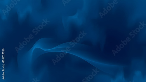 Smooth flowing blue wave background with futuristic abstract design