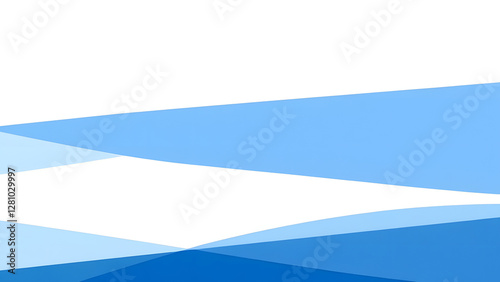 Blue shape on a white background with abstract design