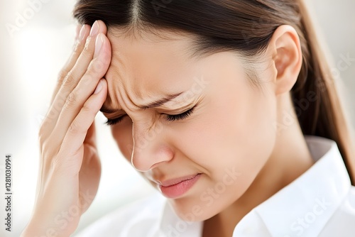 Woman Suffering from Severe Headache Pain