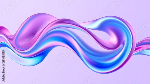 Vibrant abstract background with flowing purple and blue waves