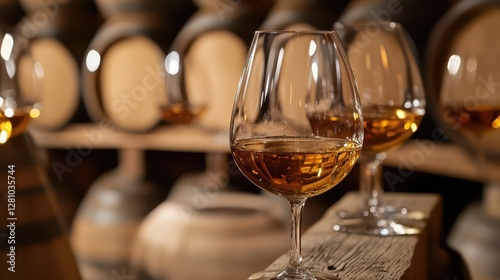 Wallpaper Mural Fine spirits in crystal glasses in a distillery Torontodigital.ca