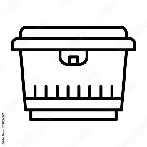 Food Container Outline Style Icon Design 