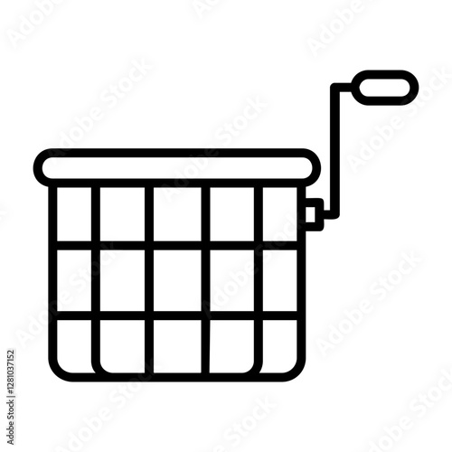 Deep fryer Outline Style Icon Design 