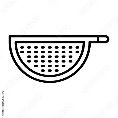 Strainer Outline Style Icon Design 