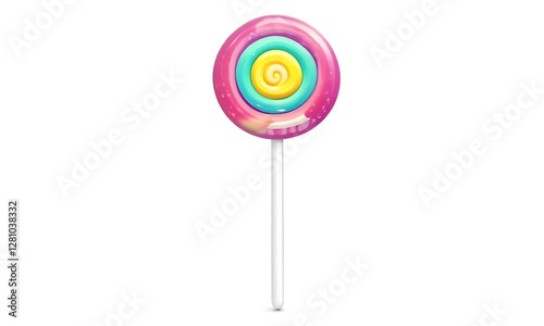 Colorful Swirling Lollipop 3D Animation