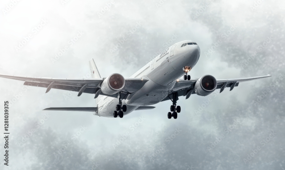 Obraz premium A soaring airplane