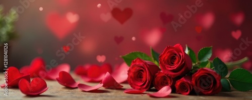 Cozy Valentine's Day at home Red roses, heart balloons , sweetheart, red, relationship