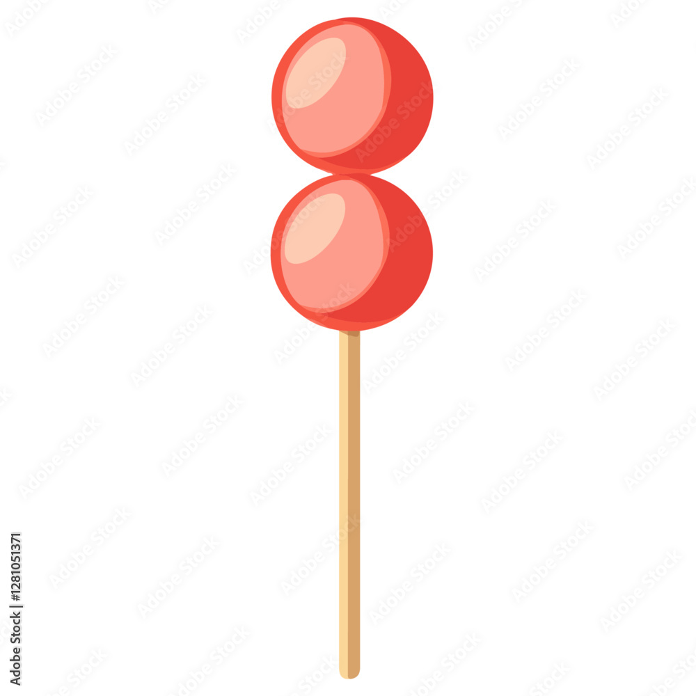 Flat vector dango, minimalist design, isolated on a white background.
Flat vector dango, minimalist design, isolated on a white background.