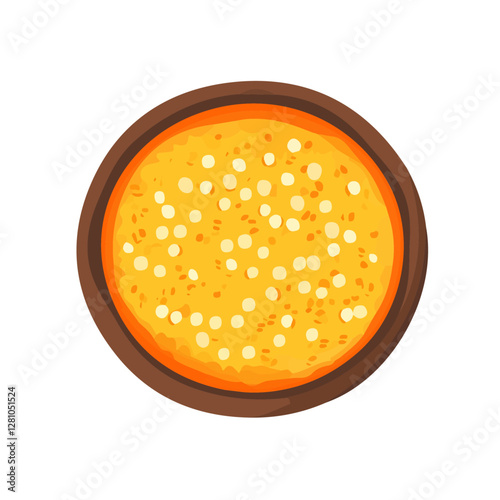 Flat vector dhal, minimalist design, isolated on a white background.

