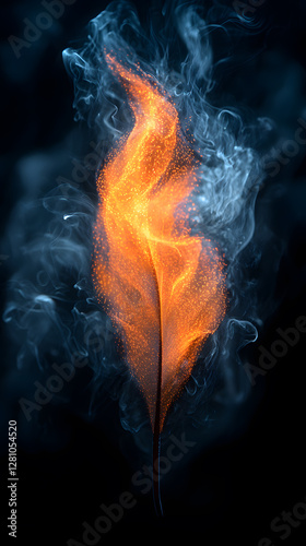 Bonfire Fire flames isolated on black background
