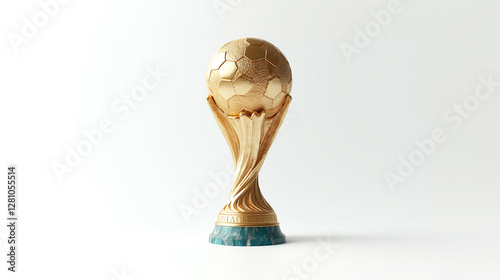 Prestigious Golden Soccer Trophy. Iconic Football World Championship Cup for Elite Sports Competitions