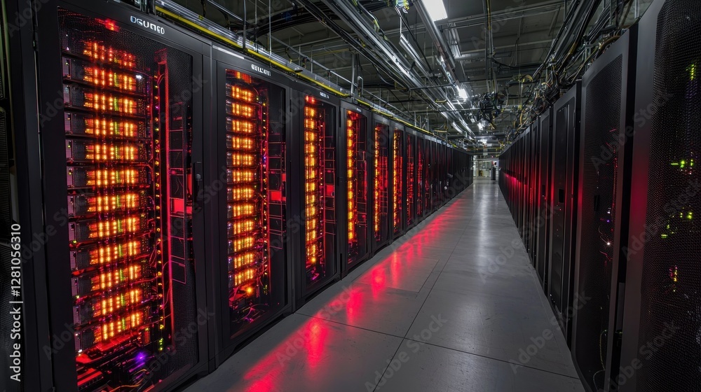 Fototapeta premium Supercomputer Data Processing