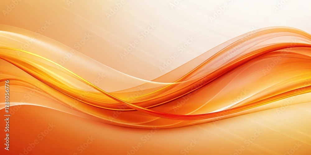 Fototapeta premium Soft wave background with bright orange abstract modern swoosh, modern design