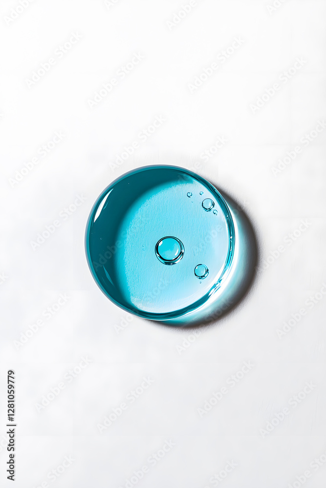 Light blue gel drop isolated on white background Light blue gel drop isolated on white background