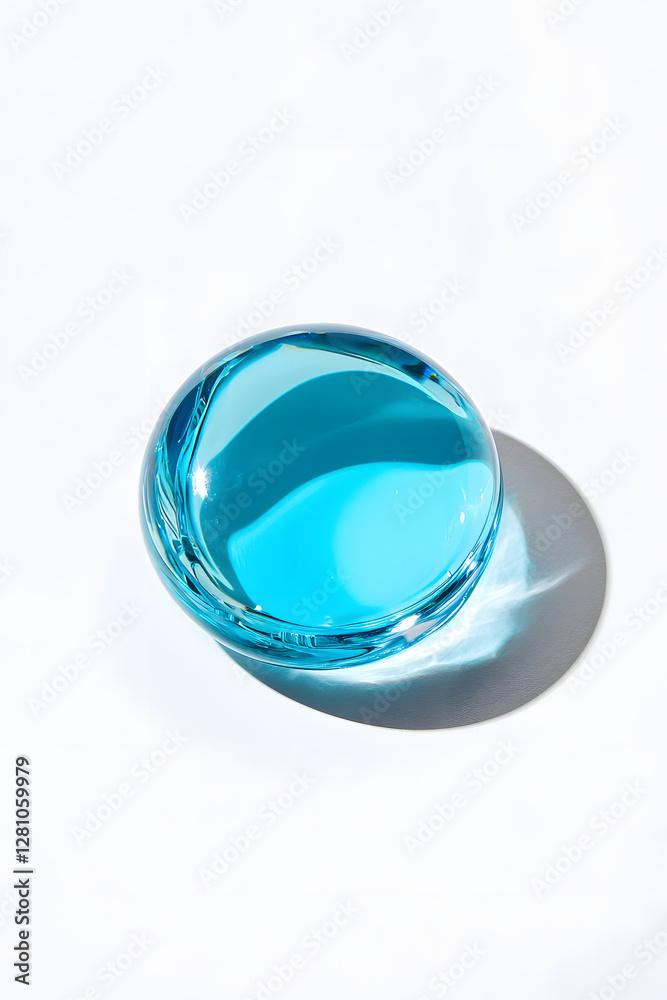 Light blue gel drop isolated on white background Light blue gel drop isolated on white background