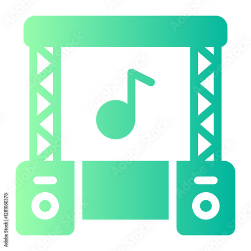 live music gradient icon