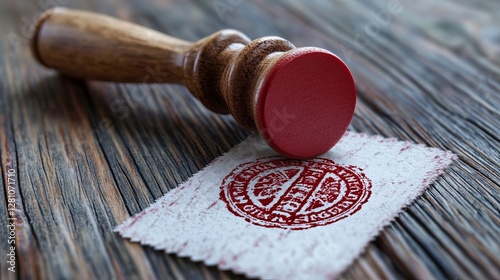 Approved Notary Stamp Rubber Stamp, Generative AI