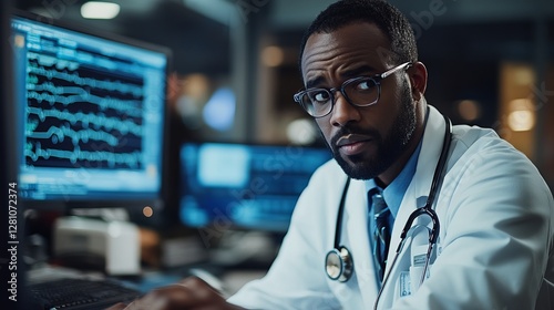 Hospital Doctor Using Spreadsheet For Billing Codes, Generative AI