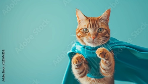 a cat dressed up as a superhero