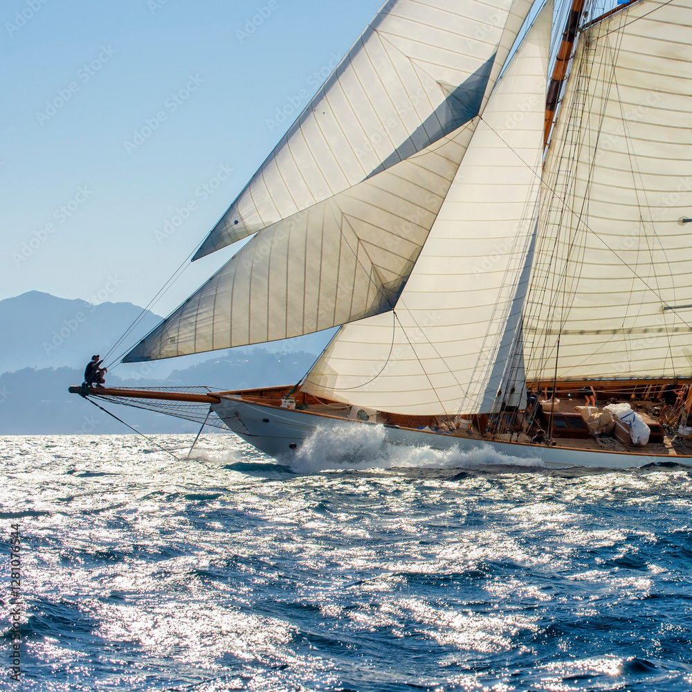 Fototapeta premium Sailing yachts regatta. Yachting. Sailing race