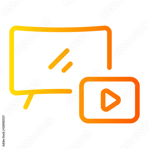 television gradient icon