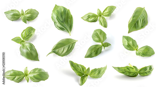 HD view of closeup of basil leaves , plant and agriculture photography 