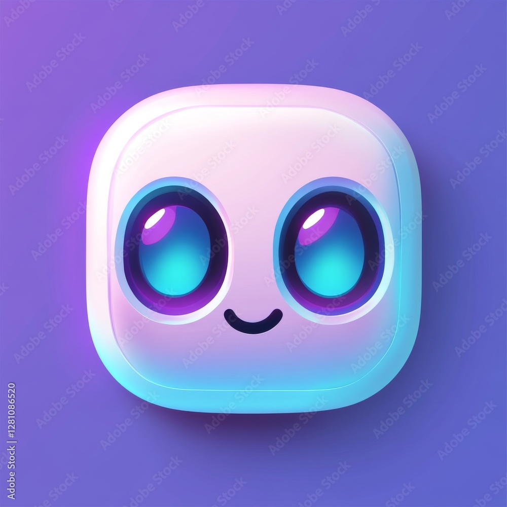 A futuristic, friendly AI robot icon with a glowing face and a modern, sleek design. Perfect for technology, artificial intelligence, and digital assistant concepts. A futuristic, friendly AI robot icon with a glowing face and a modern, sleek design. Perfect for technology, artificial intelligence, and digital assistant concepts.