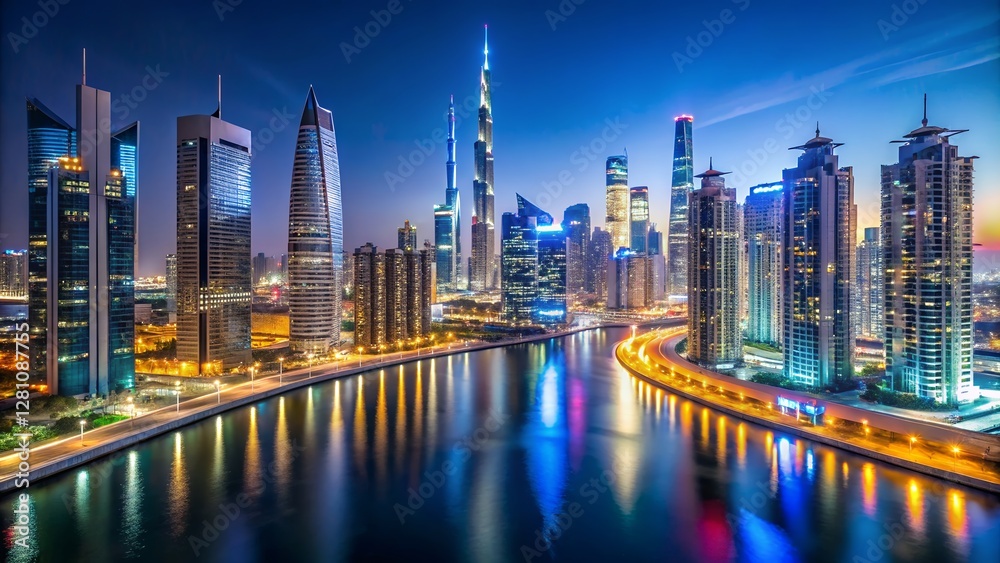 hong kong skyline at night hong kong skyline at night