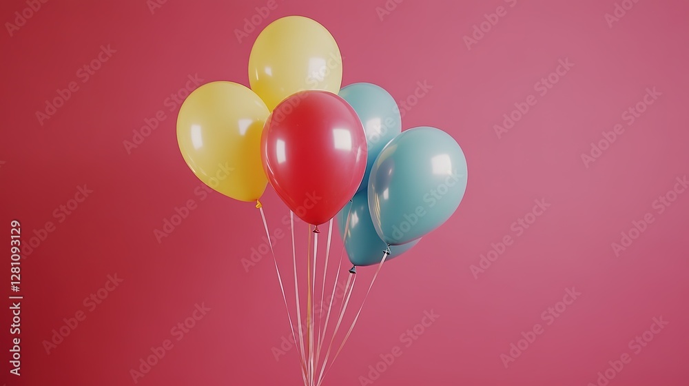 Bright Balloons Floating in Harmony, Symbolizing Joy and Celebration Bright Balloons Floating in Harmony, Symbolizing Joy and Celebration