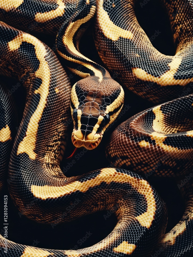 Obraz premium A detailed view of a venomous reptile.