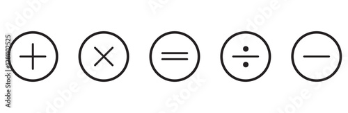 plus minas Mathematical icon design 