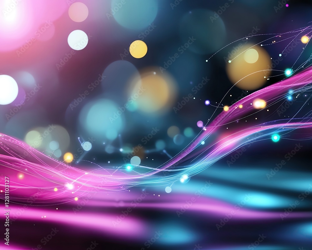 Fototapeta premium Colorful abstract background with soft waves.