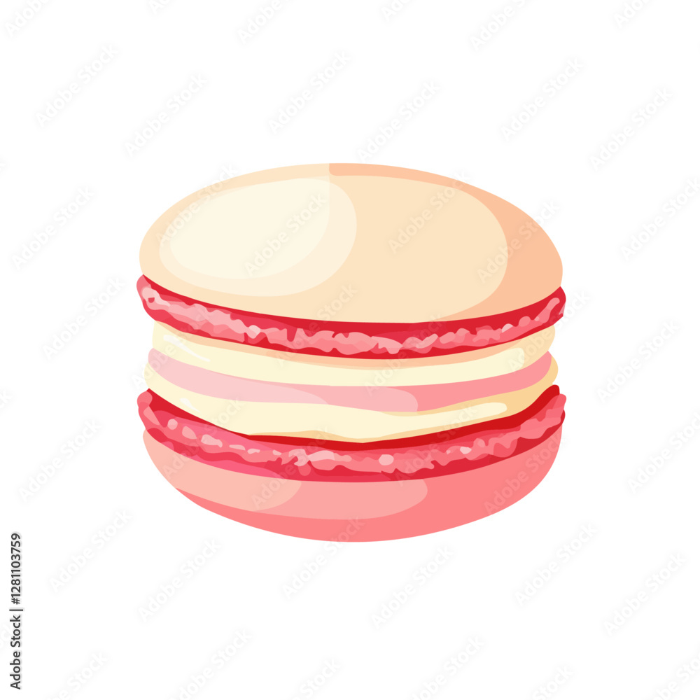 Flat vector macaron, minimalist design, isolated on a white background.
Flat vector macaron, minimalist design, isolated on a white background.