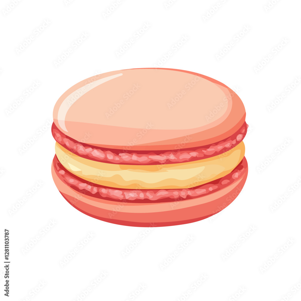 Flat vector macaron, minimalist design, isolated on a white background.
Flat vector macaron, minimalist design, isolated on a white background.