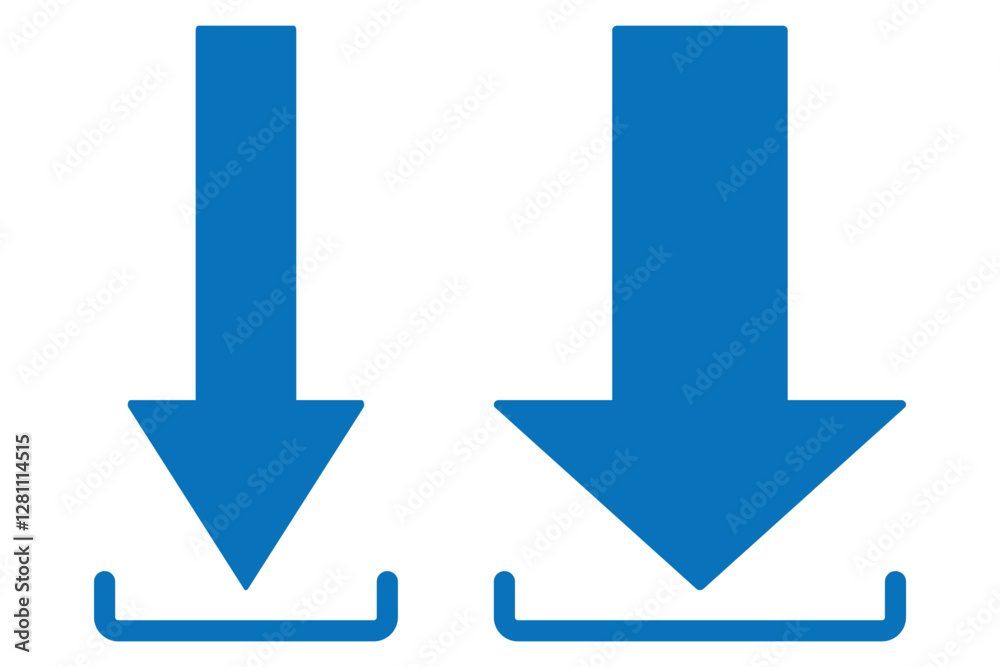 Download icon symbol. Download arrow button icon set. Software download icon. Blue arrow web icon. Vector illustrator. Download icon symbol. Download arrow button icon set. Software download icon. Blue arrow web icon. Vector illustrator.