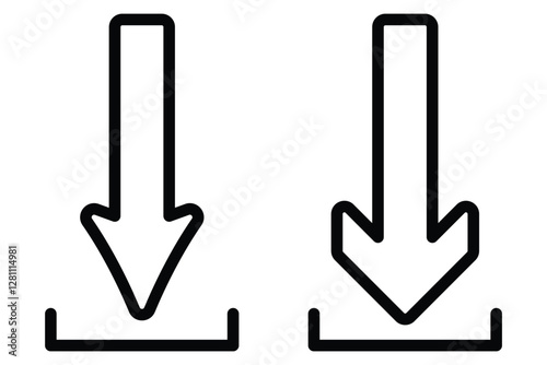 Download arrow. Download icon vector illustration on white background. vector download web sign. 